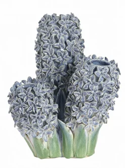Light en Living Vaas deco 35,5x32x41 cm FLOWER keramiek blauw+groen