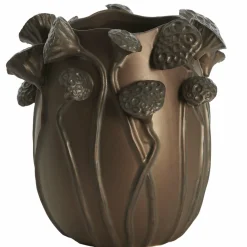 Light en Living Vaas deco 26,5x25,5x26,5 cm LAVCI keramiek mat donker bruin