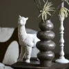 Light en Living Vaas deco Ø15,5x37,5 cm ROGANO keramiek donker bruin