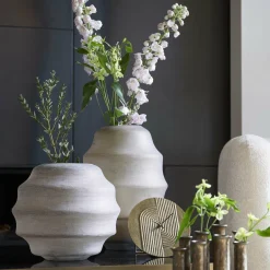 Light en Living Vaas deco Ø32,5x29 cm NAYORO mat glas licht bruin