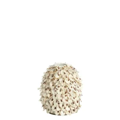 Light en Living Vaas deco Ø20x21 cm UBATE bamboe+schelp crème+bruin