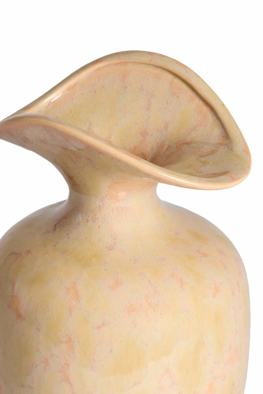 Light en Living Vaas deco 17x16x28 cm MARILLO keramiek light peach
