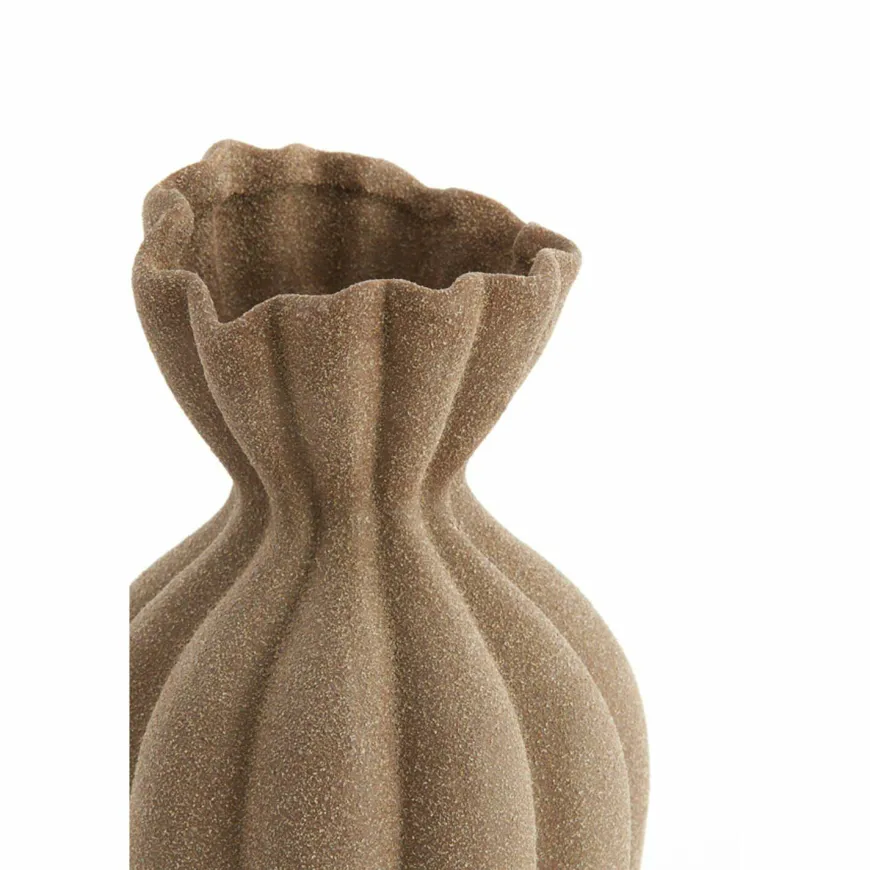 Light en Living Vaas deco Ø21,5x40,5 cm SILLIAN keramiek mat bruin