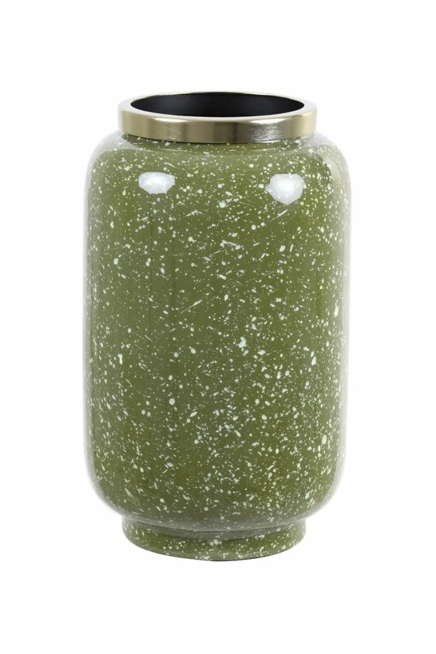 Light en Living Vaas deco Ø18x30 cm CHOW groen/wit-goud