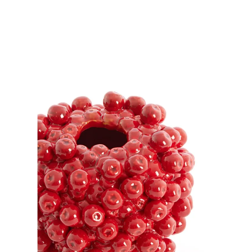 Light en Living Vaas deco Ø20X22,5 cm BERRIES keramiek rood