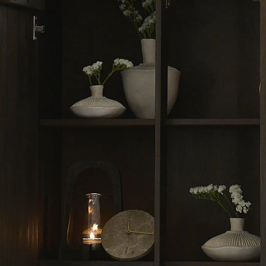 Light en Living Vaas deco Ø19x11 cm NEIRA crème