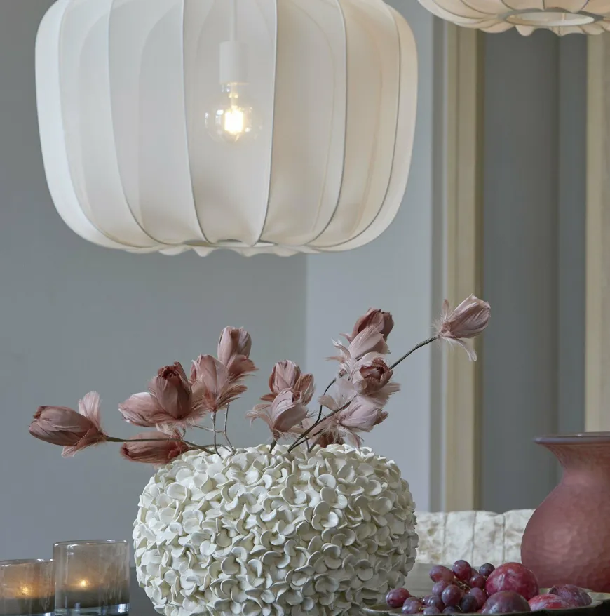 Light en Living Vaas deco Ø38x23 cm PHYLIA crème