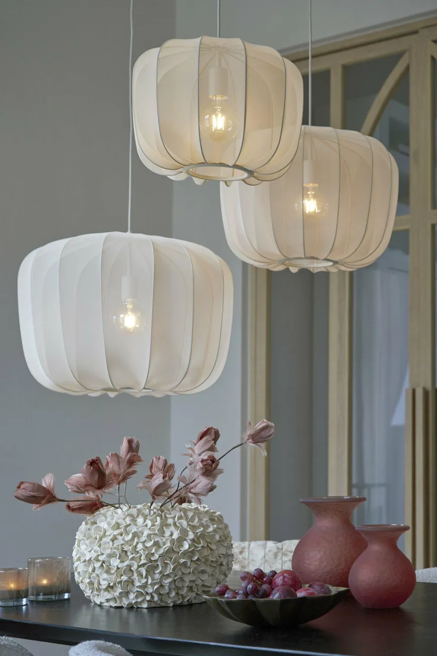 Light en Living Vaas deco Ø38x23 cm PHYLIA crème