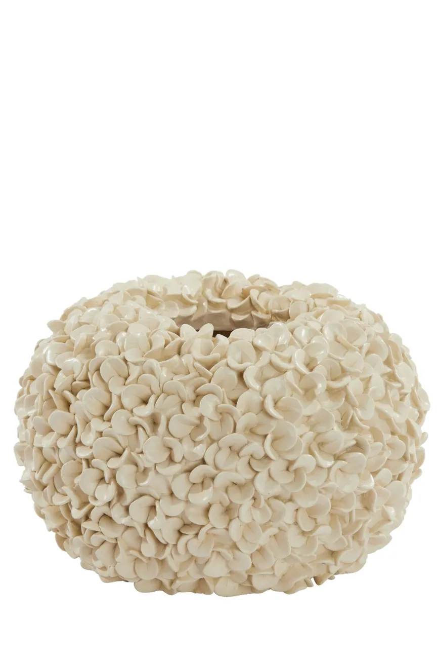 Light en Living Vaas deco Ø38x23 cm PHYLIA crème