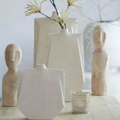 Light en Living Vaas deco 27,5x7x32,5 cm MAKAHA crème