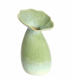 Light en Living Vaas deco Ø14x24 cm CULLA keramiek groen+lichtblauw
