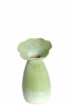 Light en Living Vaas deco Ø14x24 cm CULLA keramiek groen+lichtblauw