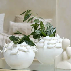 Light en Living Vaas deco Ø40X27 cm Fish keramiek creme