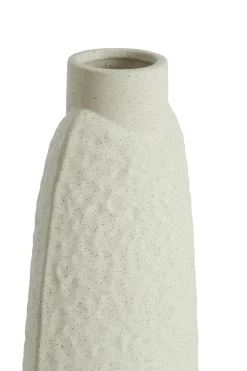 Light en Living Vaas deco 18x12x41 cm NAMTU keramiek mat crème