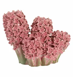 Light en Living Vaas deco 35x21x28 cm FLOWER keramiek roze+groen