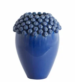 Light en Living Vaas deco Ø32x43,5 cm LOVRO keramiek donkerblauw