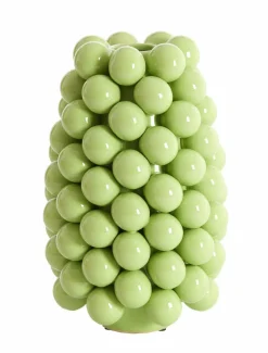 Light en Living Vaas deco Ø18X28 cm BOYANG keramiek shiny groen