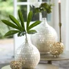 Light en Living Vaas deco Ø22x25 cm ELORZA bamboe crème