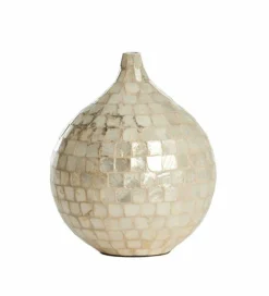 Light en Living Vaas deco Ø22x25 cm ELORZA bamboe crème