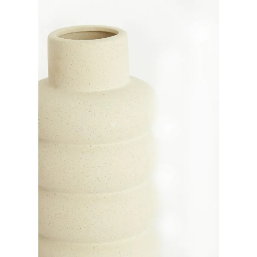 Light en Living Vaas deco Ø16X29,5 cm TRIORA keramiek mat crème