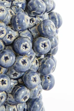 Light en Living Vaas deco Ø15X17,5 cm BERRIES keramiek donkerblauw