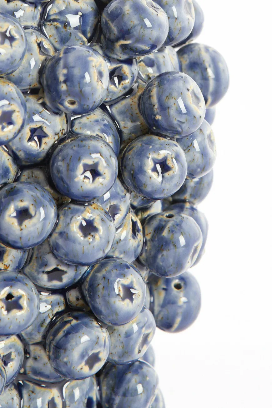 Light en Living Vaas deco Ø15X17,5 cm BERRIES keramiek donkerblauw