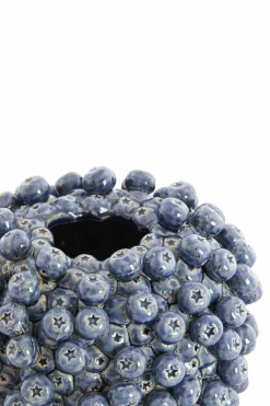 Light en Living Vaas deco Ø15X17,5 cm BERRIES keramiek donkerblauw