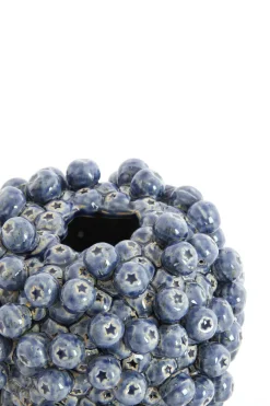Light en Living Vaas deco Ø15X17,5 cm BERRIES keramiek donkerblauw