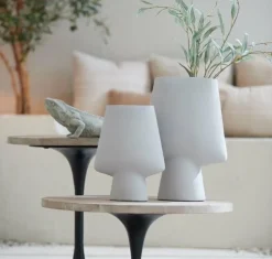 Light en Living Vaas deco CIARA keramiek grijs - 2 maten