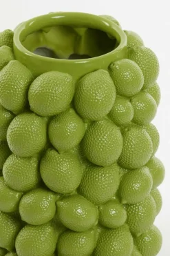 Light en Living Vaas deco LEMON groen - 14 cm hoog