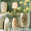 Light en Living Vaas deco 23X19X35 cm AMIATA keramiek mat crème