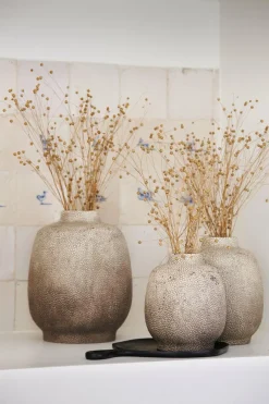 Light en Living Vaas deco RAYSKIN lichtgrijs - Ø23x28 cm
