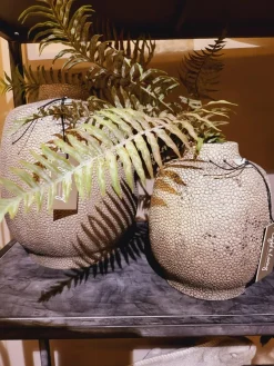Light en Living Vaas deco RAYSKIN lichtgrijs - Ø23x28 cm