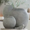 Light en Living Vaas deco RAYSKIN grijs - 40x14x36 cm