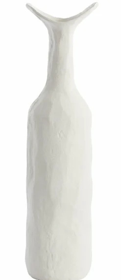 Light en Living Vaas deco 13x12,5x50 cm TEODORA crème