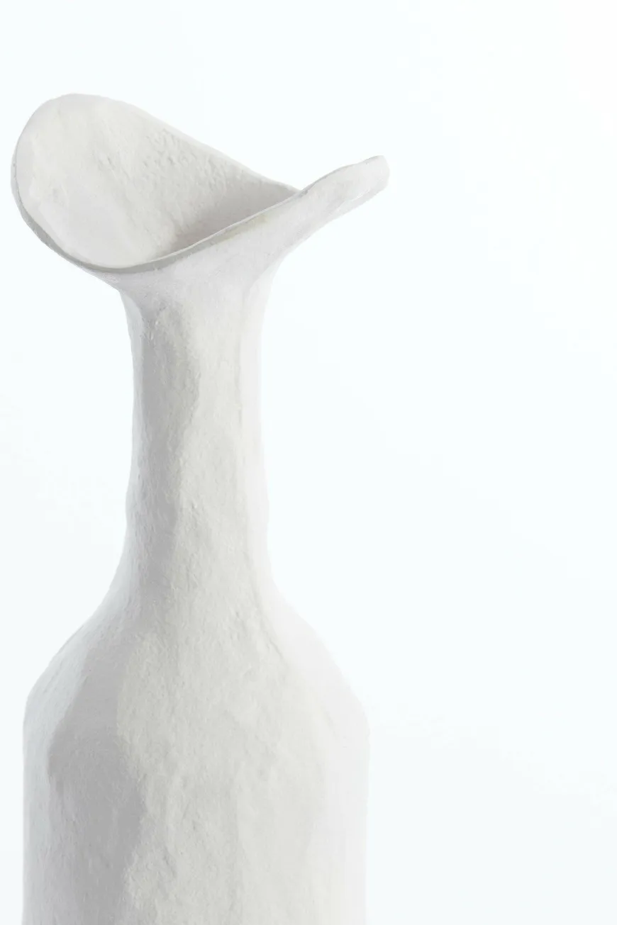 Light en Living Vaas deco 13x12,5x50 cm TEODORA crème