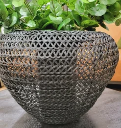 Light en Living Vaas deco Ø42x33 cm FINOU mat zwart