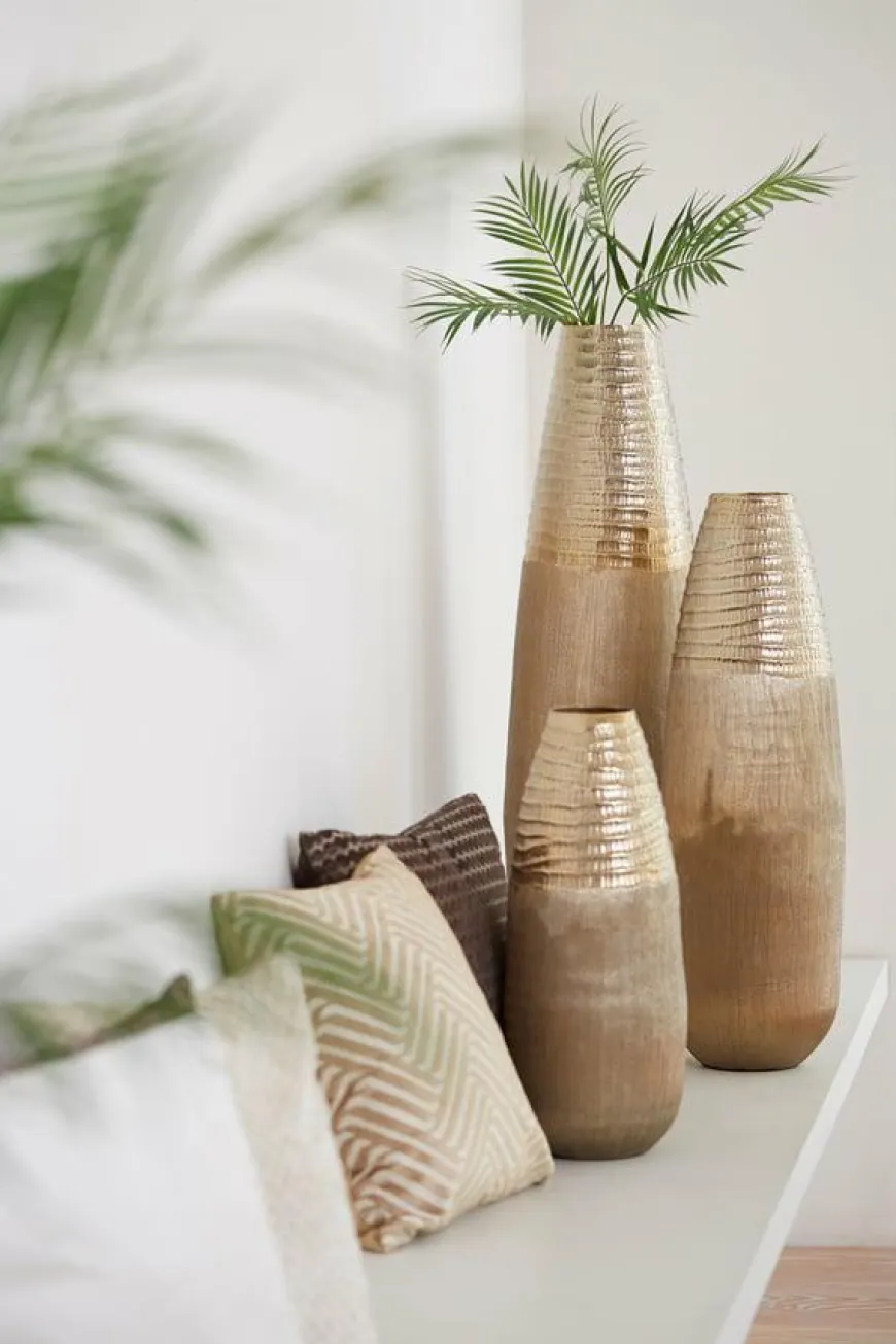 Light en Living Vaas deco Ø20x51 cm MAZAN goud