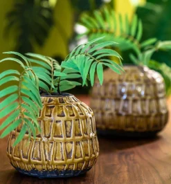 Light en Living Vaas deco Ø25x21,5 cm MENZO keramiek oker