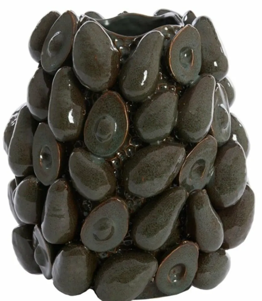 Light en Living Vaas deco Ø33x37,5 cm AVOCADO keramiek bruin+groen