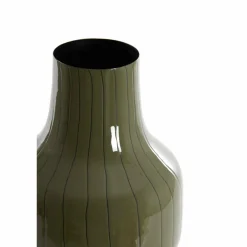 Light en Living Vaas deco Ø27x49 cm SINDO glanzend donker olijf groen+zwart
