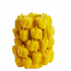 Light en Living Vaas deco 23,5x23x32,5 cm BELLPEPPER keramiek glanzend geel