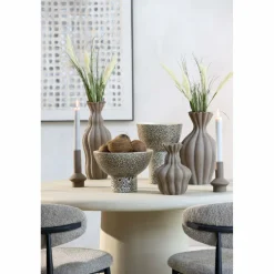 Light en Living Vaas deco Ø17,5x47,5 cm SILVIO keramiek mat bruin