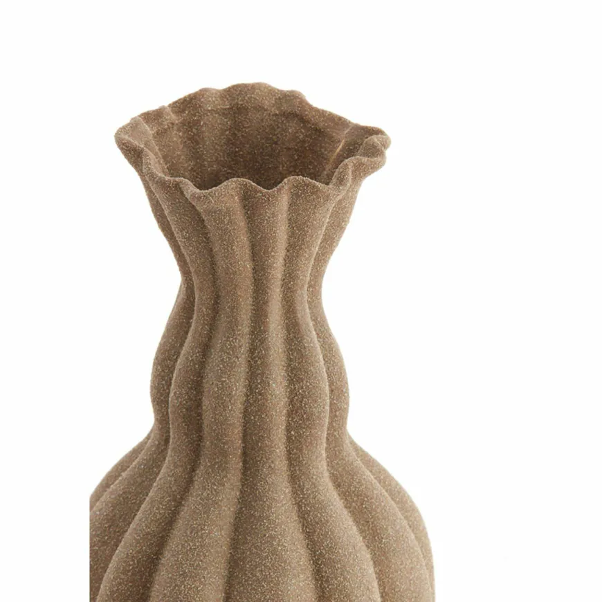 Light en Living Vaas deco Ø17,5x47,5 cm SILVIO keramiek mat bruin