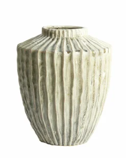 Light en Living Vaas deco Ø32X40 cm TALEA keramiek olijfgroen-creme