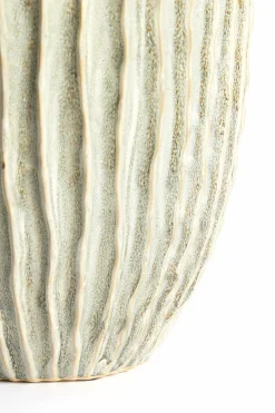Light en Living Vaas deco Ø32X40 cm TALEA keramiek olijfgroen-creme