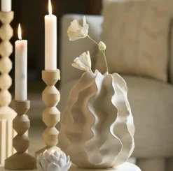 Light en Living Vaas Deco Ø22X26 cm NELANI mat crème