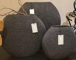 Light en Living Vaas deco MASHABA zwart - diverse afmetingen