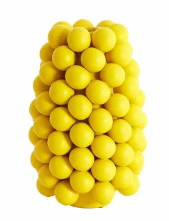 Light en Living Vaas deco Ø18X28 cm BOYANG keramiek mat geel