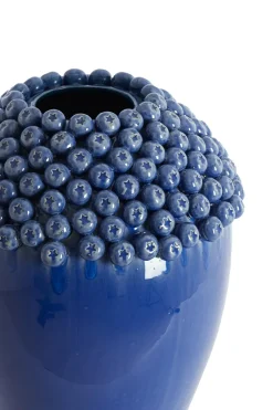 Light en Living Vaas deco Ø39,5x57 cm LOVRO keramiek donkerblauw